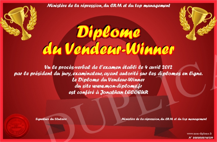 diplome winner